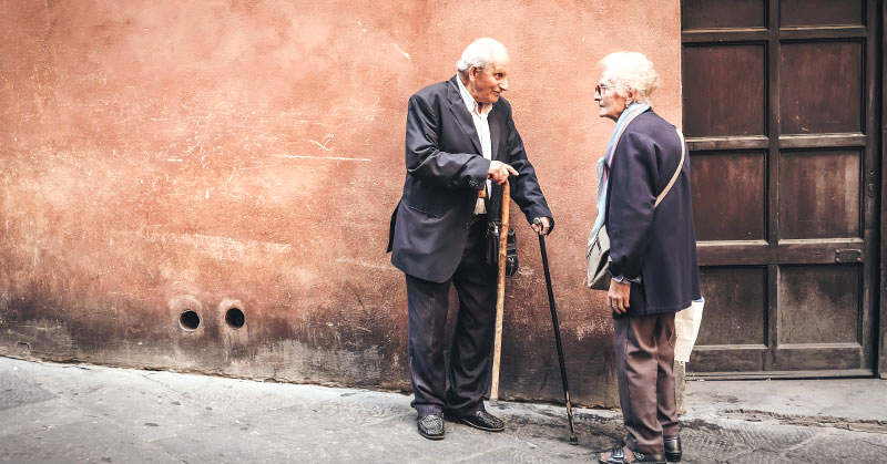 elders with canes